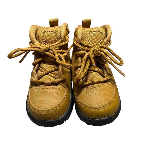 Nike Manoa LTR Toddler 4C High Top Hiking Boot Lace Up Wheat Black BQ5374-700 - Picture 3 of 8